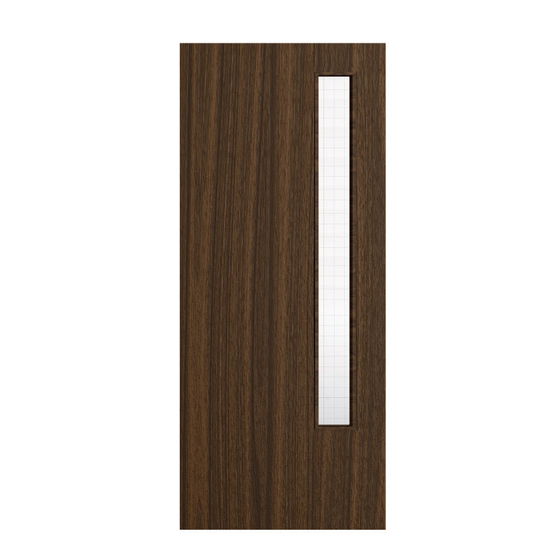 Deanta Flush Prefinished Walnut FD30 Option 13 Wired Glaze Certifire CF5740 FSC