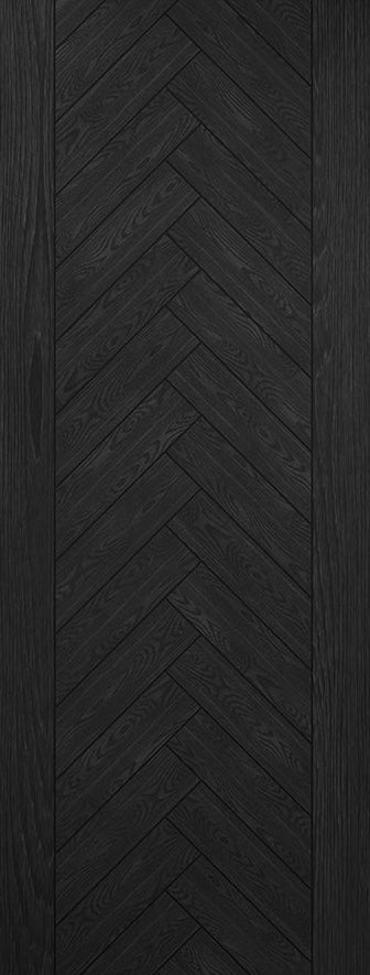 Pre-Assembled Fontaine Brushed Black Oak FD30 FSC Fire Door Set