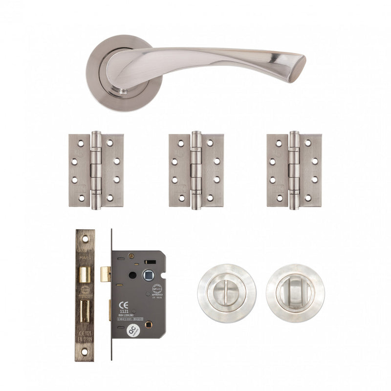 Deanta Fortuna Bathroom Kit (Satin Chrome)