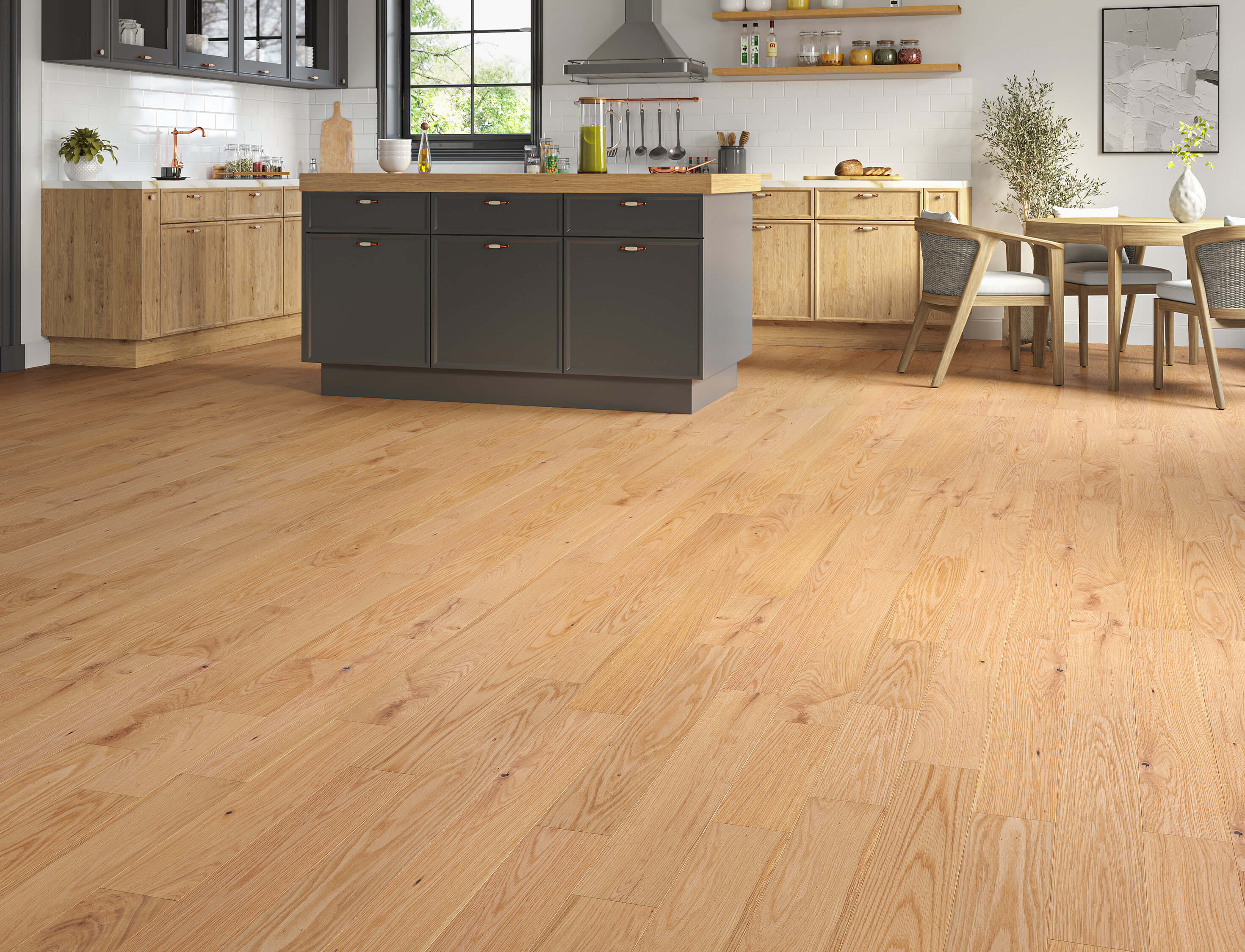 Greenwood Oak Natural Brushed Plank Engineered Wood Flooring | UV Oiled | 125 x 300-1200 x 14/3mm
