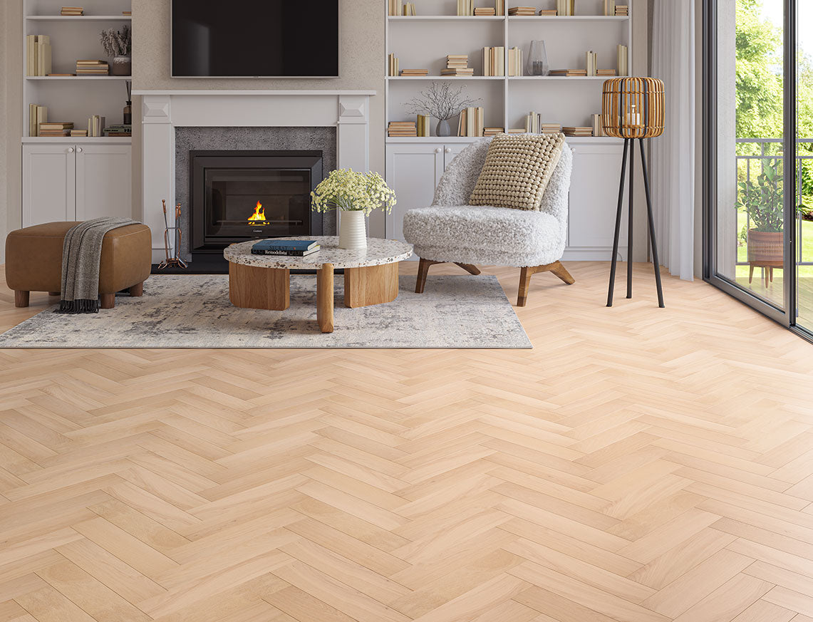 Ambleside Oak Smooth Herringbone Engineered Wood Flooring | Invisible UV Oiled | 90 x 400 x 15/4mm