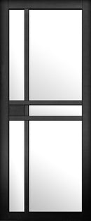 Artis Helsinki Clear Glazed 5L Black Primed Internal door