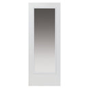 JB Kind Pattern 10 White Clear Glazed Fire Door