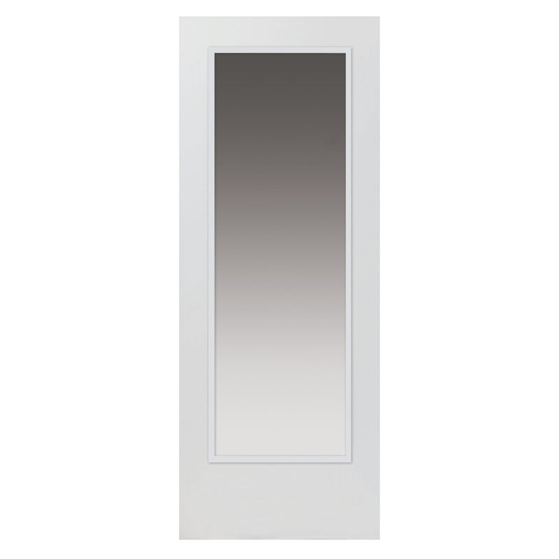 JB Kind Pattern 10 White Clear Glazed Fire Door