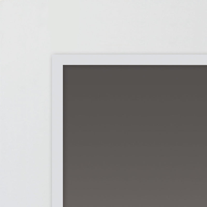 JB Kind Pattern 10 White Clear Glazed Fire Door