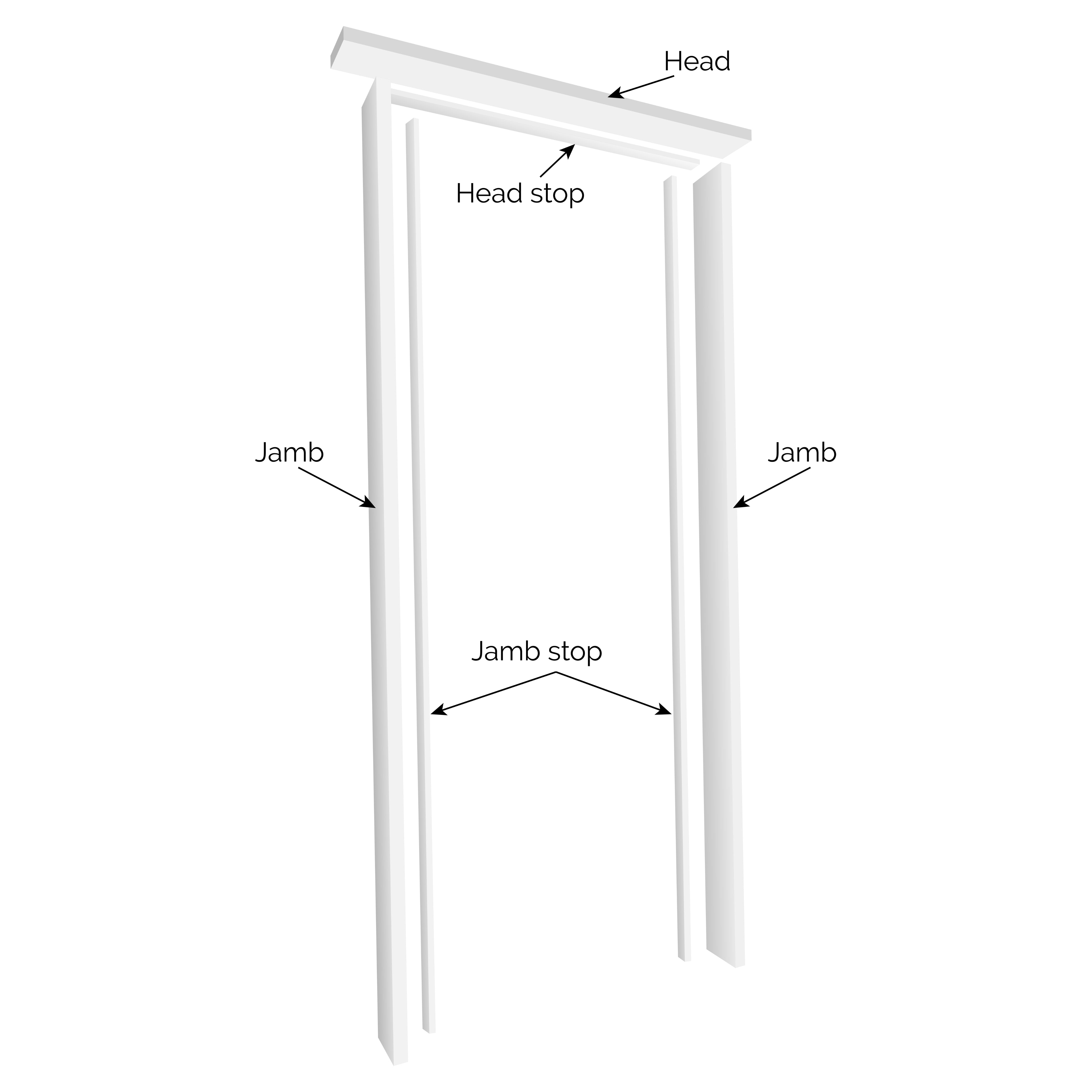 JB Kind Universal White Primed Door Lining Set