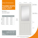 JB Kind Thames White Internal Glazed Door