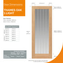 JB Kind River Oak Thames 1L Glazed Fire Door
