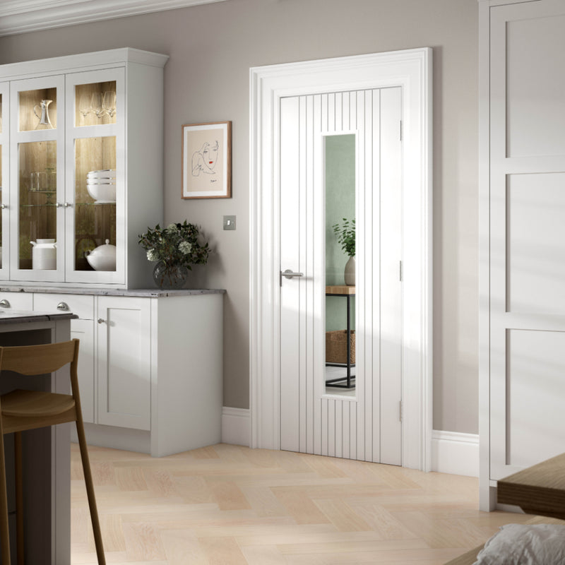 JB Kind Aria White Glazed Internal Door