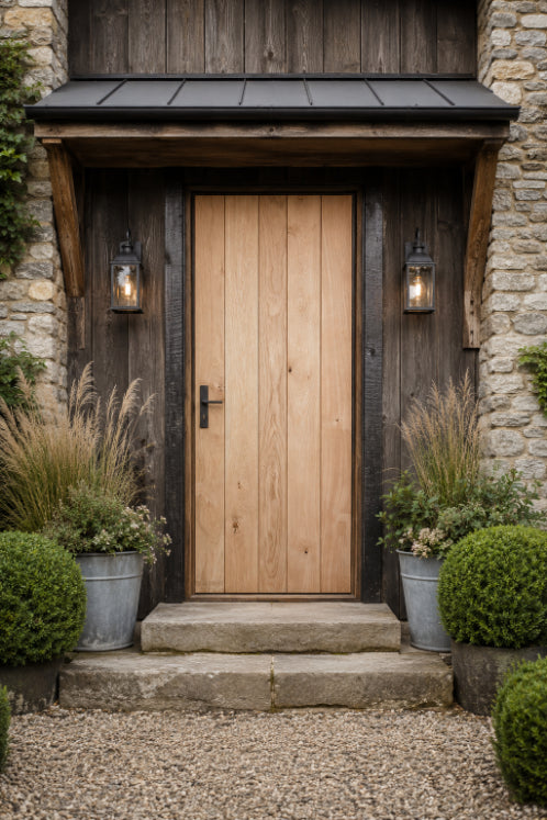 Joinery External Solid Oak Ledged Door