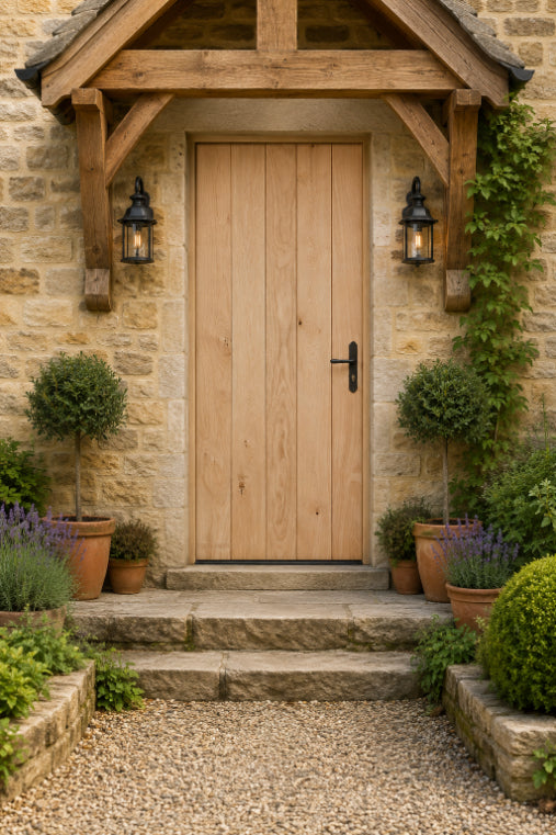 Joinery External Solid Oak Ledged Door