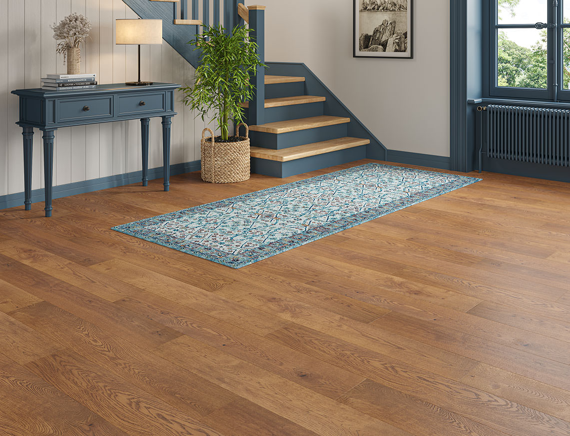 Kinburn Oak Golden Smooth Plank Engineered Wood Flooring | UV Lacquered | 180 x 1200 x 14/3mm