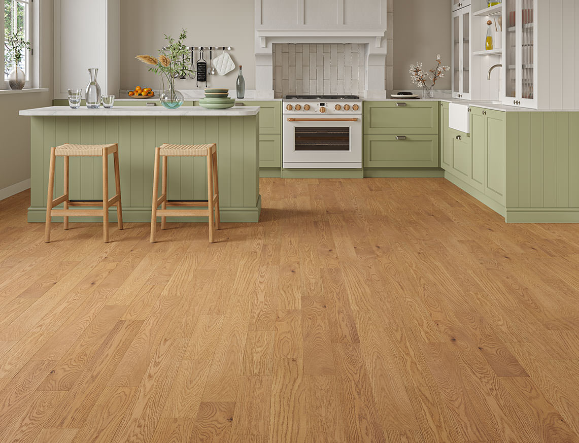 Knighton Oak Golden Brushed Plank Engineered Wood Flooring | UV Lacquered | 125 x 300-1200 x 10/2.5mm
