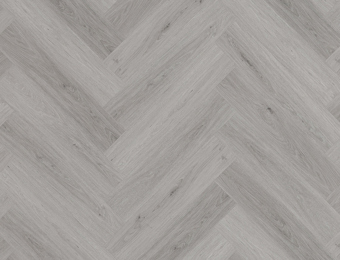 Kynance Oak Grey Oak Herringbone LVT Flooring | 128 x 615 x 6.5/0.5mm