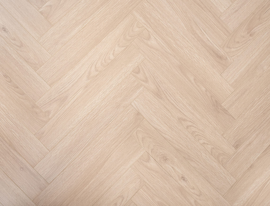 Oakleigh 8mm Cliveden Grey Brown Embossed Herringbone Laminate Flooring | 100 x 600 x 8mm