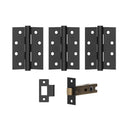 LPD Firedoor Hinge & Latch Pack Matt Black