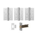 LPD Firedoor Hinge & Latch Pack Polished Chrome