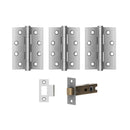 LPD Firedoor Hinge & Latch Pack Satin Chrome