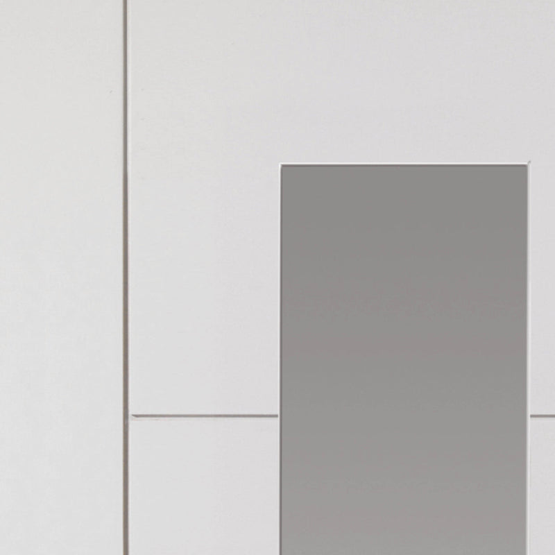 JB Kind Tigris White Slim Glazed Primed Internal Door