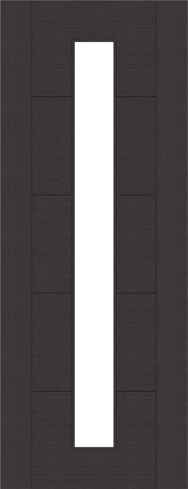 Dark Grey Laminate Glazed 5 Panel Internal Door - Artis Ladder 5P (FSC, 1 Light)