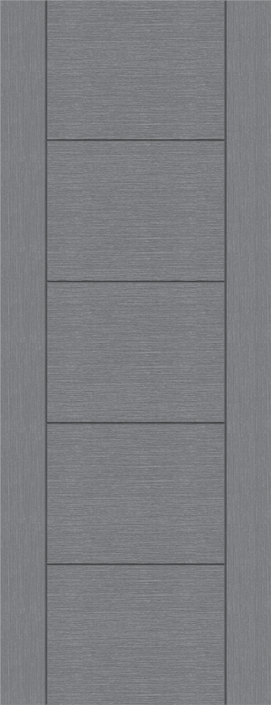 Grey Laminate 5 Panel FD30 Fire Door - Artis Ladder 5P (FSC, 30 Min)
