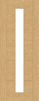 Artis Ladder 5P Unfinished Oak Clear Glazed 1L Door