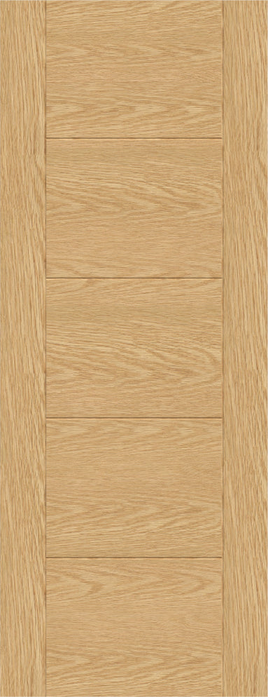 Artis Ladder 5P Unfinished Oak FD30 Fire Door