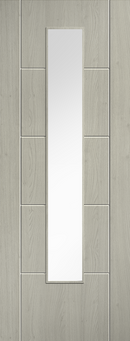 LPD Ladder Glazed Light Grey Laminate Pre-Finished Door