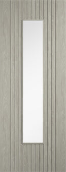 LPD Sydney Glazed Light Grey Laminate Pre-Finished Door