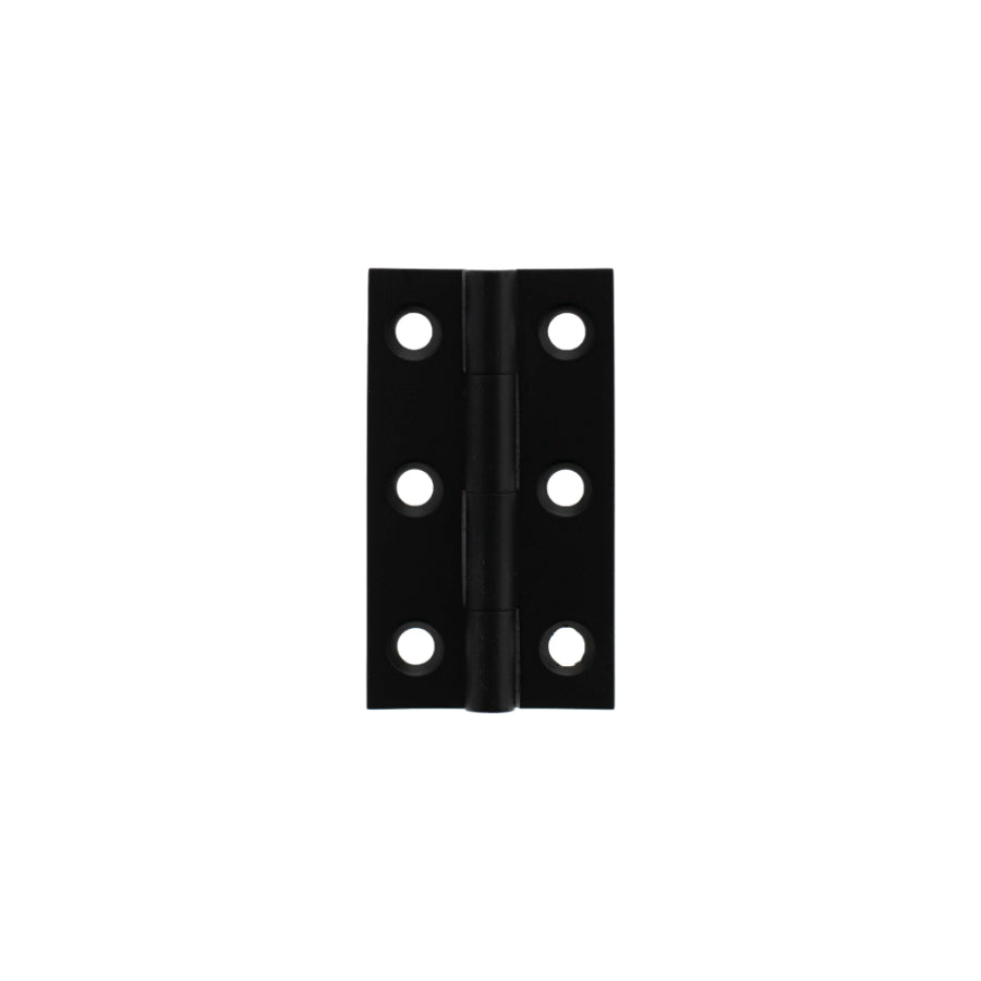 Millhouse Brass Cabinet Butt Hinges 50mm x 28mm x 2mm - Matt Black