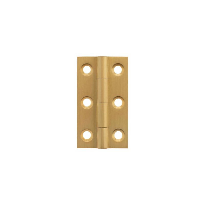 Millhouse Brass Cabinet Butt Hinges 50mm x 28mm x 2mm - Satin Brass