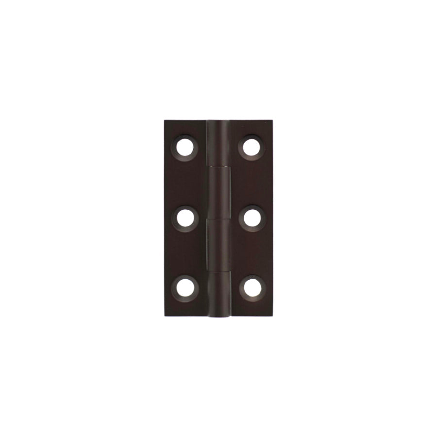 Millhouse Brass Cabinet Butt Hinges 50mm x 28mm x 2mm - Urban Dark Bronze
