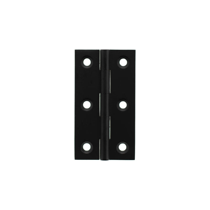 Millhouse Brass Cabinet Butt Hinges 64mm x 35mm x 2mm - Matt Black