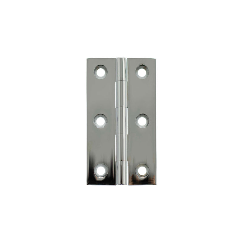 Millhouse Brass Cabinet Butt Hinges 64mm x 35mm x 2mm - Polished Chrome