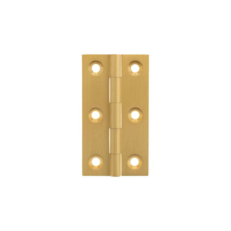 Millhouse Brass Cabinet Butt Hinges 64mm x 35mm x 2mm - Satin Brass