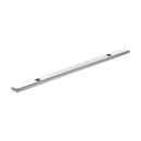 Millhouse Brass Long Narrow Cabinet Handle Backplate 128mm - Polished Chrome