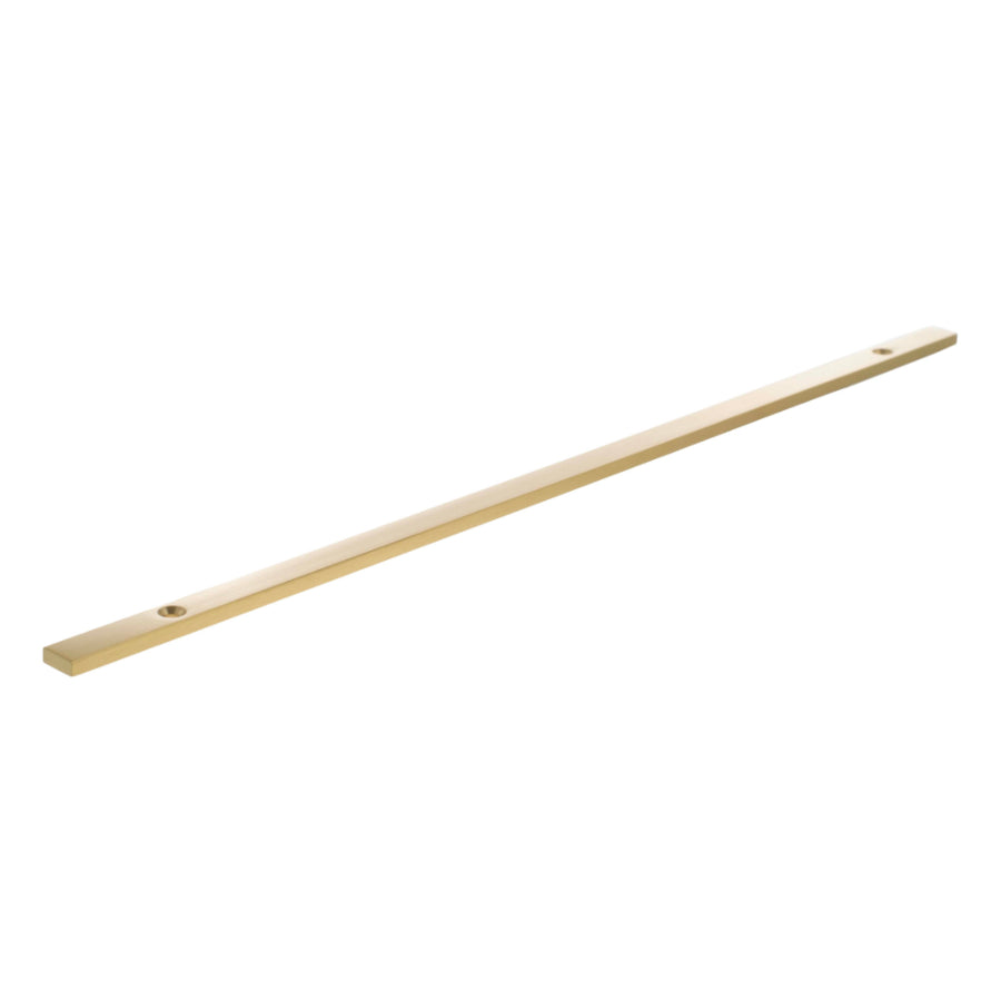 Millhouse Brass Long Narrow Cabinet Handle Backplate 320mm - Satin Brass