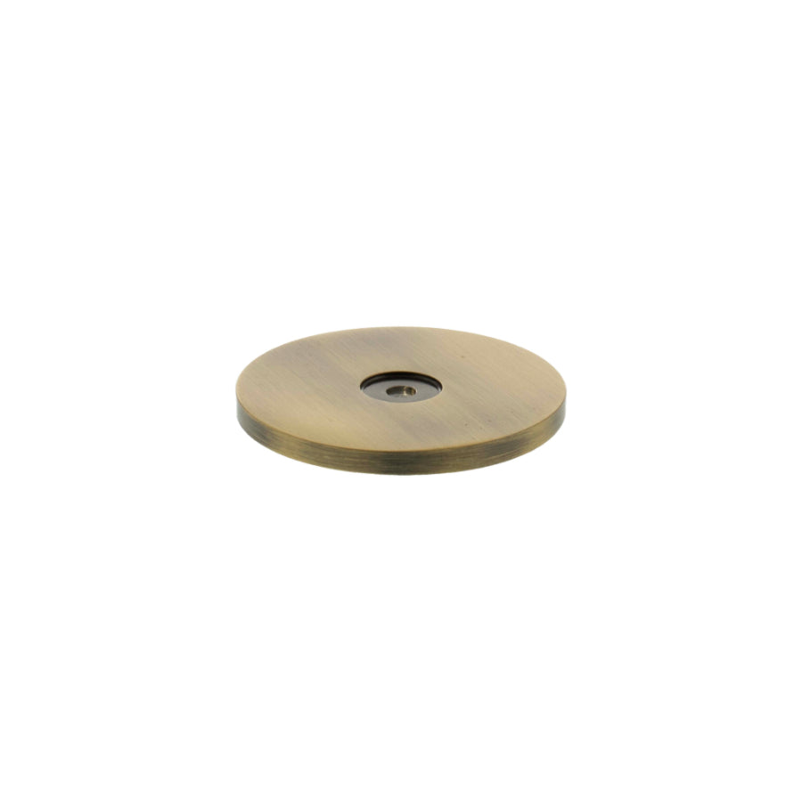 Millhouse Brass Round Cabinet Handle Backplate - Antique Brass