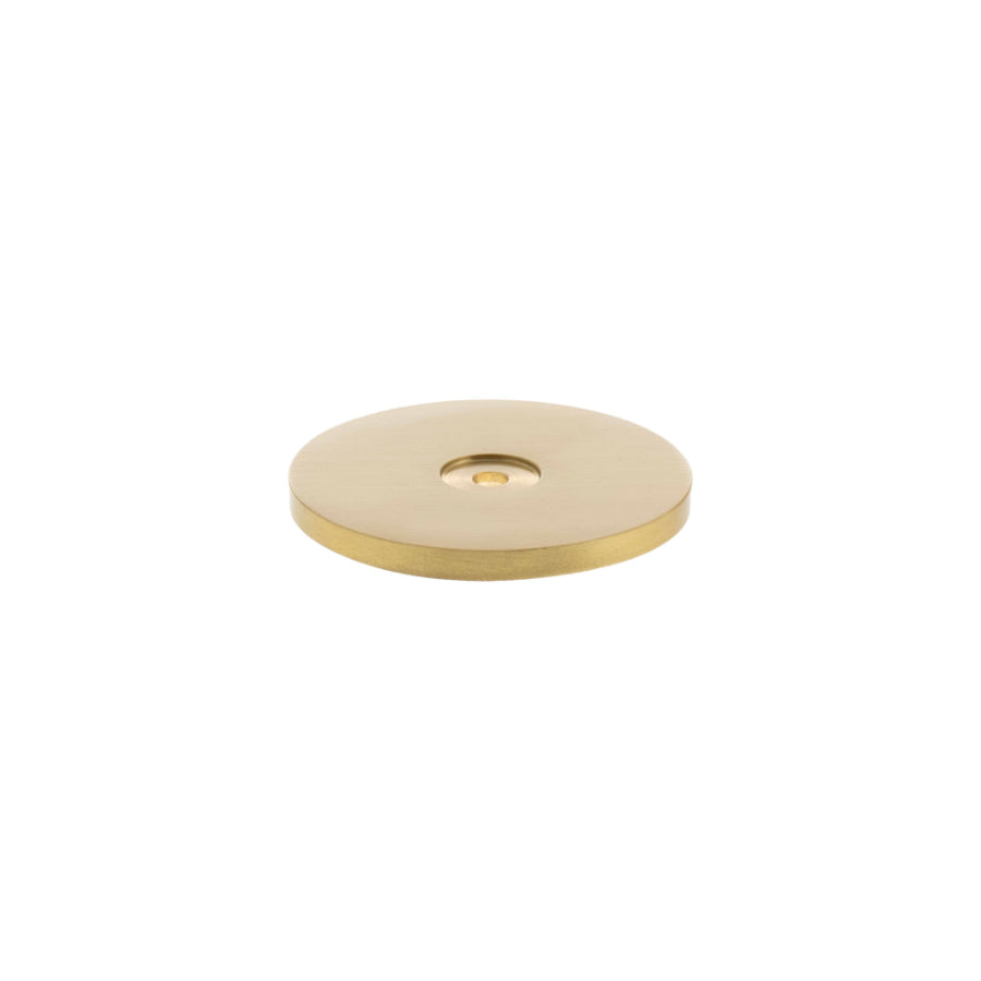 Millhouse Brass Round Cabinet Handle Backplate - Satin Brass