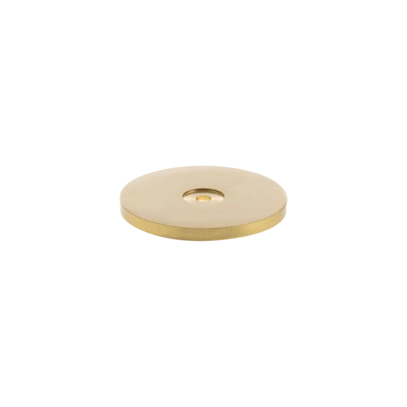 Millhouse Brass Round Cabinet Handle Backplate - Satin Brass