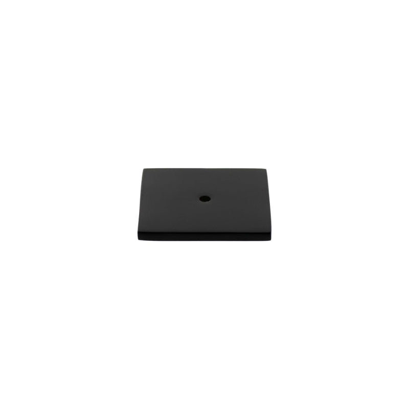 Millhouse Brass Square Cabinet Handle Backplate - Matt Black