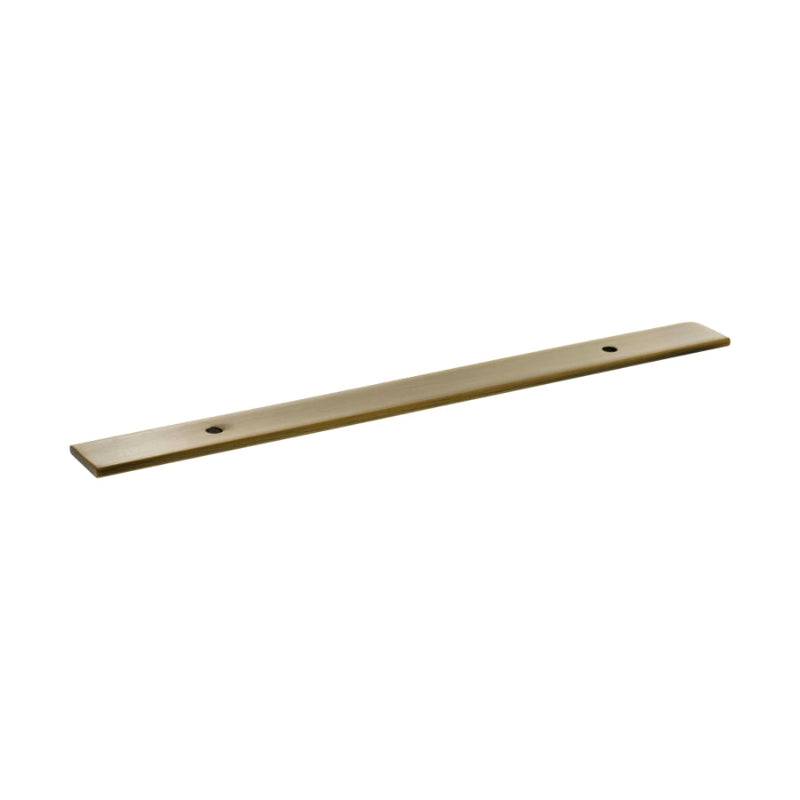 Millhouse Brass Long Wide Cabinet Handle Backplate 128mm - Antique Brass