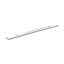 Millhouse Brass Long Wide Cabinet Handle Backplate 128mm - Polished Chrome