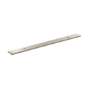 Millhouse Brass Long Wide Cabinet Handle Backplate 128mm - Satin Nickel