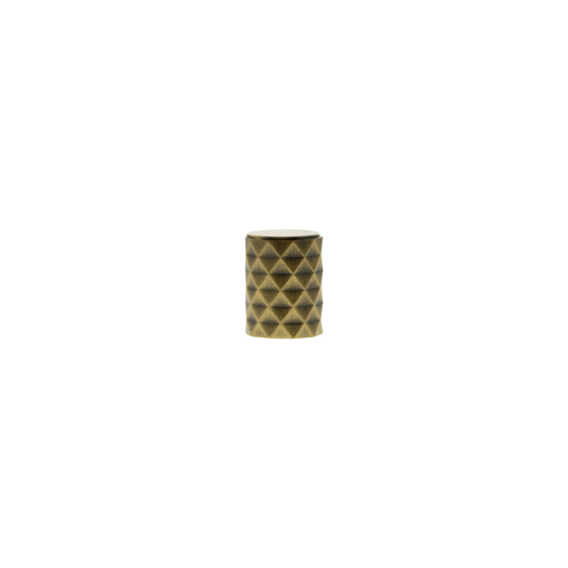 Millhouse Brass Chrysler Diamond Cylinder Cabinet Knob Handle - Antique Brass