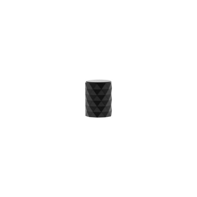 Millhouse Brass Chrysler Diamond Cylinder Cabinet Knob Handle - Matt Black