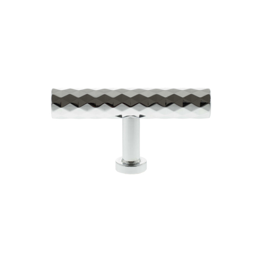 Millhouse Brass Chrysler Diamond T-Bar Cabinet Knob Handle - Polished Chrome