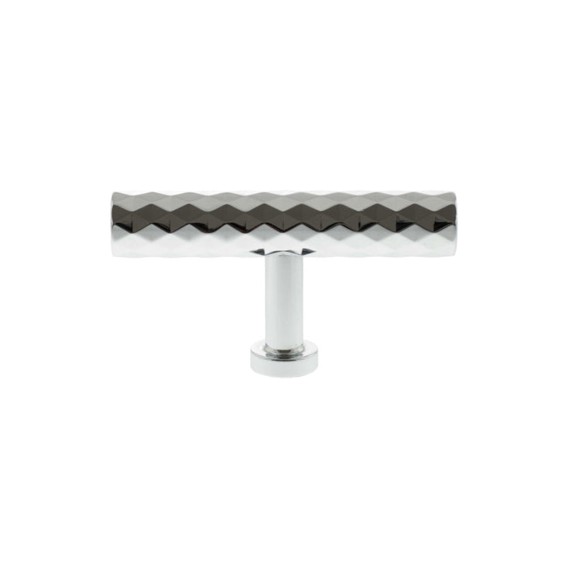 Millhouse Brass Chrysler Diamond T-Bar Cabinet Knob Handle - Polished Chrome