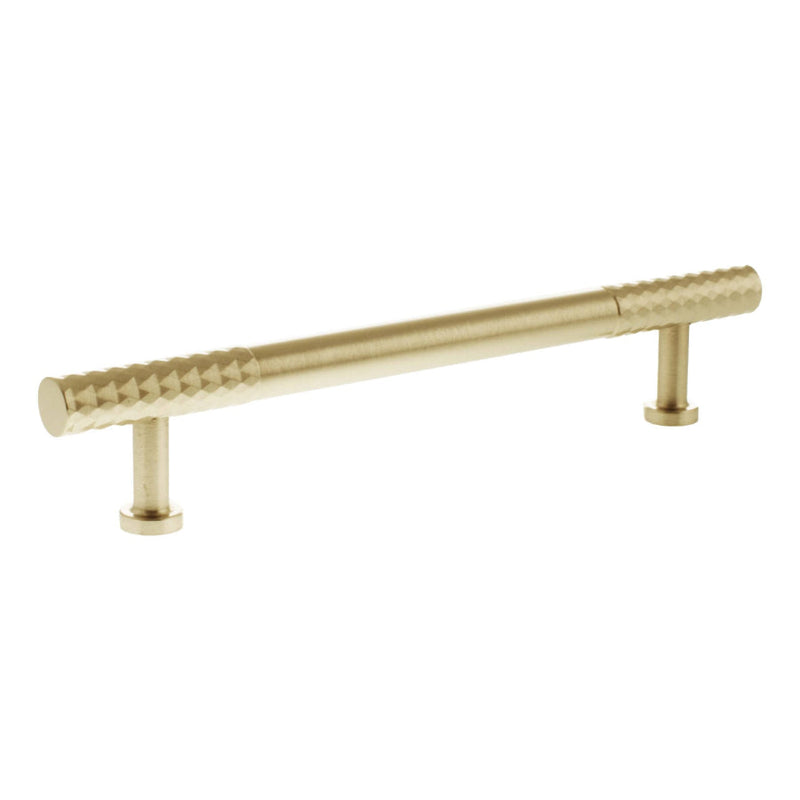 Millhouse Brass Chrysler Diamond T-Bar Cabinet Pull Handle 160mm - Satin Brass