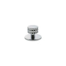 Millhouse Brass Chrysler Diamond Round Cabinet Knob Handle on Backplate - Polished Chrome